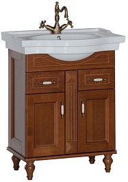 Aquanet Тумба с раковиной Амелия H 70 орех – фотография-1