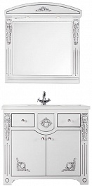 Водолей Мебель для ванной "Версаль 95" белая/серебро – фотография-1