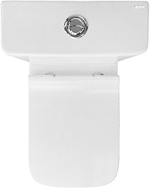 Azario Унитаз-компакт Quadro AZ-2175-1 безободковый с бачком с сиденьем микролифт белый – фотография-5