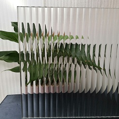 Ceruttispa Душевое ограждение Strip T120 профиль черный стекло гофрированное – фотография-4