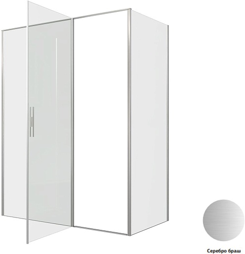 Allen Brau Душевой уголок Priority 160x80 3.31038.BA/3.31041.BA серебро браш – фотография-6