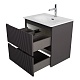 BelBagno Тумба с раковиной Uno mini 50 подвесная Темно-Серый матовый с раковиной BB-8099-3-50 – фотография-20