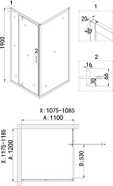 Niagara Душевой уголок Nova 120x110 NG-43-12AG-A110G – фотография-8