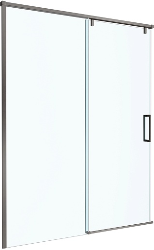 BelBagno Душевая дверь в нишу Soft Close-1 SOFT_CLOSE-1-BF-1-160-C-GM 160x200 профиль оружейная сталь стекло прозрачное – фото-1