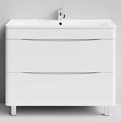 Водолей Тумба с раковиной Адель 100 белая – фотография-1