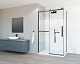 Vincea Душевой уголок Como Soft 130x100 VSR-1CS1013CLGM профиль вороненая сталь стекло прозрачное – картинка-15