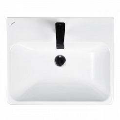 Onika Тумба с раковиной Балтика-Квадро Black 60 напольная белая – фотография-11