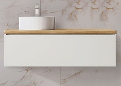 Jorno Тумба под раковину Solis new 120 белая SolN.01.120/P/W/JR подвесная – фотография-1