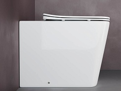 Ceramicanova Напольный приставной унитаз Cubic Rimless CN1809 белый – фотография-3