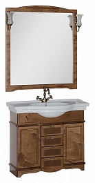 Aquanet Зеркало для ванной "Луис 100" NEW темный орех – фотография-4