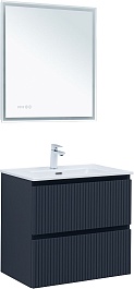 Aquanet Тумба с раковиной Джейн (Flat) 70 подвесная маренго матовый – фотография-16