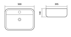 Aquatek Накладная раковина Вега 50 AQ5506-MW матовая белая – фотография-3