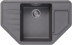 Dr. Gans Мойка кухонная Рио 800 угловая базальт – фотография-1