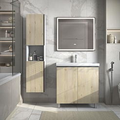 Vigo Тумба с раковиной Yuma 800-2-0 белый/дуб давос – фотография-10