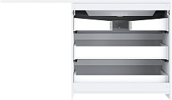 Vivon Тумба под раковину под стиральную машину Donna 150 3 ящика напольная белый глянец – фотография-7