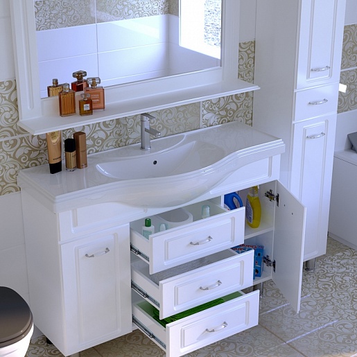 СанТа Тумба для умывальника Монарх 105 – картинка-3