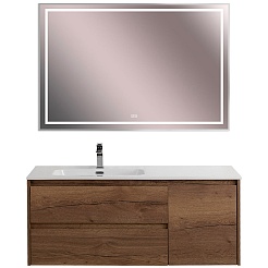 BelBagno Тумба под раковину Kraft 120 L подвесная Rovere Tabacco – фотография-8