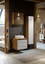 Aqwella Зеркало-шкаф для ванной  Mobi 60 дуб балтийский – фотография-3