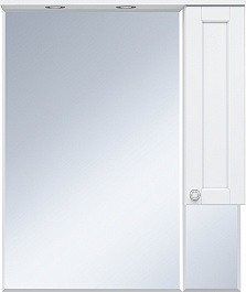 Misty Зеркальный шкаф Латте 85 R белый – фотография-1