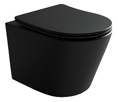 Ceramicanova Подвесной унитаз Balearica Rimless CN6000MB чёрный матовый