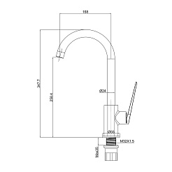 Tokito Смеситель для кухни URAYASU хром TOK-URA-1013 – фотография-4
