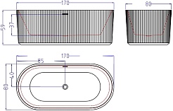 Esbano Акриловая ванна Tortuga 170x80 черная – фотография-4