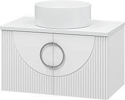 Misty Тумба под раковину Ярина 80 подвесная белая – фотография-2