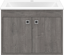 Misty Тумба под раковину Пайн 60 подвесная дуб уайт-ривер серо-коричневый – фотография-1