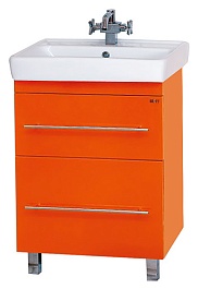 Misty Тумба для умывальника Елена 60 оранжевая – фотография-1