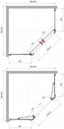 BelBagno Душевой уголок Uno 90/90 UNO-195-P-2-90-C-Cr стекло прозрачное – фотография-3