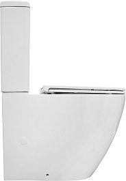 Azario Унитаз-компакт Grado AZ-2141 UQ1 безободковый с бачком с сиденьем микролифт белый – фотография-3