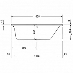 Duravit Акриловая ванна "P3 Comforts 700372000000000" R 160х70 – фотография-4