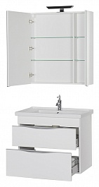 Aquanet Мебель для ванной "Эвора 80" белая – фотография-2
