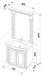 Aquanet Зеркало для ванной Фредерика new 80 – фотография-3