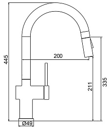 Frap Смеситель для кухни H807 F60807 сатин – фотография-4