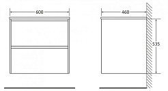 BelBagno Тумба с раковиной PIETRA 600 Stone – фотография-4