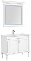 Aquanet Комплект мебели Селена 105 (2 дверцы), белая/патина серебро