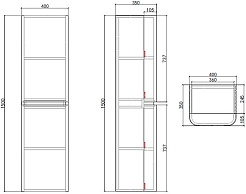 Vincea Шкаф пенал Alto 40 R подвесной светло-бежевый матовый – фотография-3