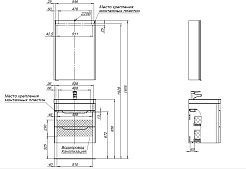 Aquanet Тумба с раковиной София 60 2 ящика подвесная белая – фотография-10