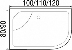 Wemor Душевой поддон 100/80/44 L – фотография-3