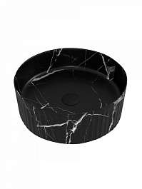 Teymi Накладная мебельная раковина Martta D37 мрамор чёрный матовый T52183 – фотография-9