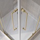 Cezares Душевой уголок Relax 304 RELAX-304-A-2-90-C-BORO 90x90 профиль брашированное золото стекло прозрачное – фотография-14