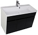 Aquanet Тумба с раковиной "Латина 100" черная (179927) – картинка-10