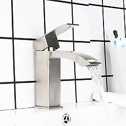 Frap Смеситель для раковины H803 F10803 сатин – фотография-2