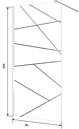 Ceruttispa Душевое ограждение Pick T90 профиль хром стекло матовое/прозрачное с рисунком – фотография-6
