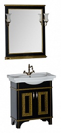 Aquanet Зеркало Валенса 80 черный краколет/золото (180293) – фотография-5