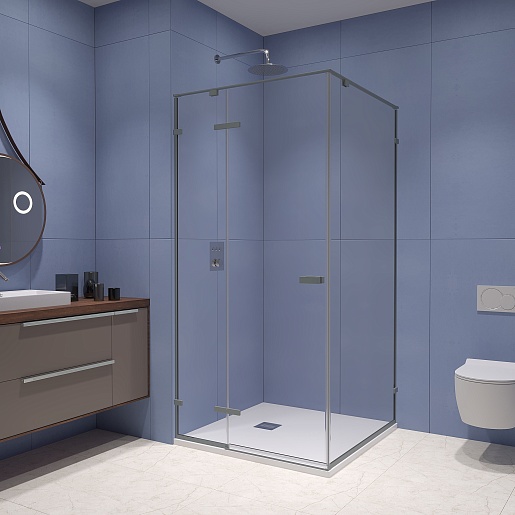 RGW Душевой уголок Stilvoll SV-030Gr 100x100 профиль серый стекло прозрачное – фотография-2
