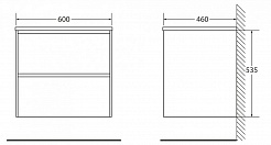 BelBagno Тумба с раковиной PIETRA 600 Stucco Cemento – фотография-3