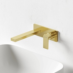 Sancos Смеситель для раковины Studio брашированное золото PVD покрытие SC9017BG – фотография-2