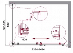 BelBagno Душевой уголок Acqua 140/90 ACQUA-AH-1-140/90-C-NERO стекло прозрачное – фотография-2